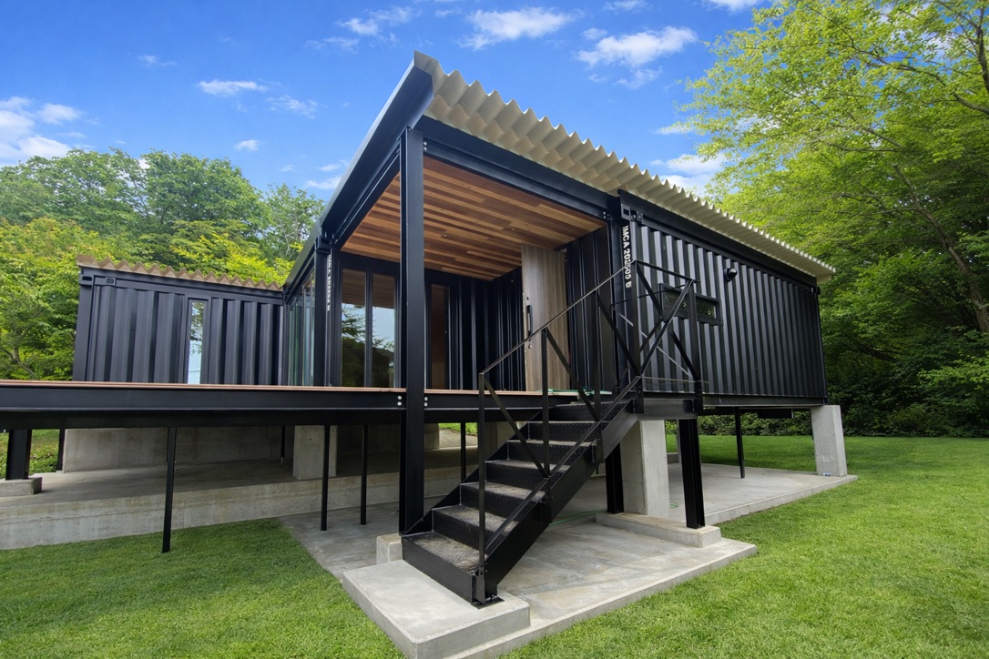 20FEET鋼製コンテナ3台を使ったMIKAN(未完)HOUSE
