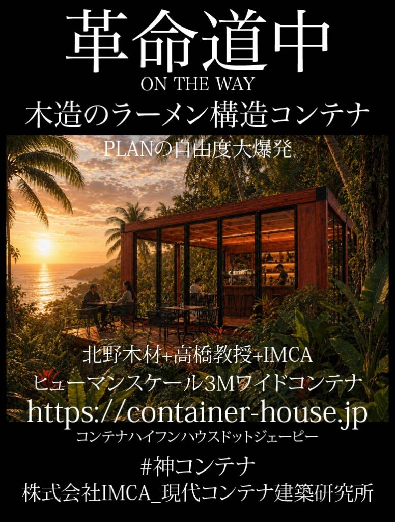 ワイドコンテナ - あなたがデザインする新しい建築のかたち 専門家だ構造計算もしている安心の木造コンテナシステムです